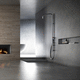 colonne de douche professionnelle / en inox / murale / contemporaine
