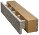 bloc coffrant en béton de bois / pour maison passive / pour mur extérieur porteur / pour bâtiments