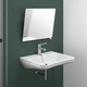 miroir de salle de bain mural / contemporain / rectangulaire / pour sanitaire public