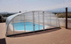 abri de piscine bas / télescopique / en bois / en polycarbonate