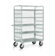 chariot de service / professionnel / pliant / en maille