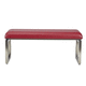 banc de vestiaire contemporain / en acier inoxydable / en cuir / en tissu