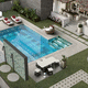 carrelage en grès cérame / mat / d'extérieur / de piscine