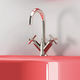 mélangeur de vasque / encastrable / en nickel / de salle de bain