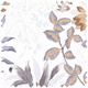 tissu d'ameublement / à motif nature / en polyester / en lin