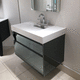 vasque suspendue / en Solid Surface / rectangulaire / contemporaine