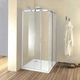 cabine de douche en verre / en aluminium / à portes coulissantes / d'angle