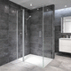 cabine de douche en verre / battante / avec porte pivotante / rectangulaire