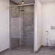 paroi de douche fixe / d'angle / en verre trempé / professionnelle