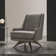 fauteuil contemporain / en tissu / en bois massif / avec revêtement amovible