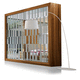 armoire contemporaine / en noyer / à portes coulissantes / avec miroir