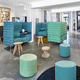 banquette haute / contemporaine / en tissu / professionnelle