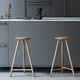 tabouret de bar contemporain / en chêne