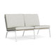 canapé design Bauhaus / beige / blanc / en tissu