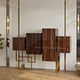 buffet sur pieds hauts / design original / en bois laqué brillant / en ébène de macassar