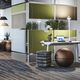 séparateur d'espace en tissu / pour bureau / modulable / multicolore
