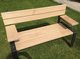 banc public contemporain / en chêne / avec dossier