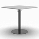 table à manger contemporaine / en acier / avec piètement en acier / carrée