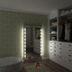 miroir mural / suspendu / professionnel / contemporain