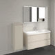 meuble de rangement mural / contemporain / pour salle de bain / gris