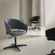 chaise contemporaine / d'intérieur / en tissu / en aluminium
