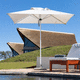 parasol carré / en tissu / en aluminium anodisé / professionnel