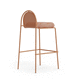 chaise de bar contemporaine / d'intérieur / en tissu / avec piètement en acier inoxydable