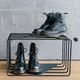 étagère à chaussures contemporaine / auto-portante / en acier à revêtement par poudre / professionnelle