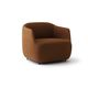 fauteuil contemporain / en tissu / marron