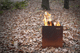 brasero de jardin à bois / en acier corten