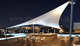 structure tendue sur ossature métallique / pour couverture / avec membrane en pvc / pour espace public