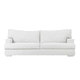 canapé contemporain / en tissu / blanc / 2 places
