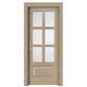 porte d'intérieur / en bois massif / battante / semi-vitrée