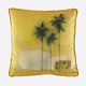 coussin carré / rectangulaire / à motif nature / en tissu