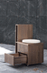 chaise contemporaine / d'intérieur / en bois / avec rangement