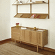 buffet contemporain / en chêne / en bois massif / plaqué bois
