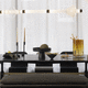 lustre contemporain / en verre soufflé / professionnel / 2 niveaux