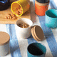 boîte de rangement en fibre de bambou / en liège / en mélamine alimentaire