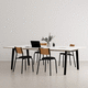 bureau pour open space / sur pied / pour 4 personnes / contemporain