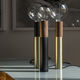 lampe de table / en métal / en bois / contemporaine