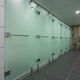 cabine sanitaire pour douche / en verre / pour établissement public