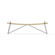 banc de jardin contemporain / en chêne / en bois massif / en fer