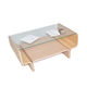 table basse contemporaine / en bois / en verre / rectangulaire