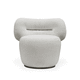 fauteuil contemporain / en tissu / blanc / couleur personnalisable