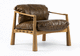 fauteuil contemporain / en cuir / en tissu / en bois