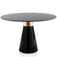 table contemporaine / en acier peint / avec piètement en acier / ronde