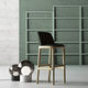 chaise de bar contemporaine / d'intérieur / en tissu / avec piètement en chêne