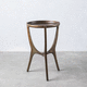 table d'appoint contemporaine / en acier / ronde