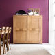 buffet haut / contemporain / en bois massif / blanc