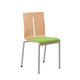 chaise de conférence contemporaine / d'intérieur / en hêtre / avec piètement en acier à revêtement par poudre